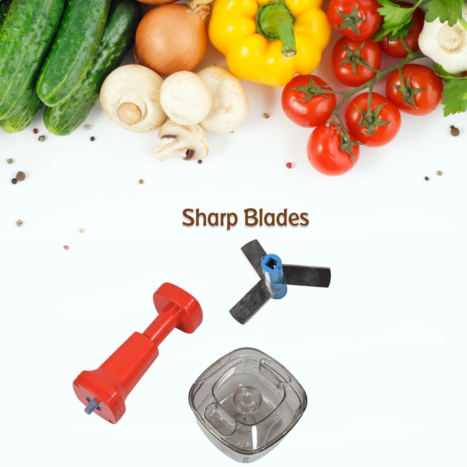 5351 Manual Food Push Chopper And Hand Push Vegetable Chopper, Cutting Chopper For Kitchen With 3 Stainless Steel Blade ( B Grade Chopper ) DeoDap 5351 Manual Food Push Chopper And Hand Push Vegetable Chopper, Cutting Chopper For Kitchen With 3 Stainless Steel Blade ( B Grade Chopper ) DeoDap